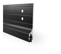Burlete de metal de aluminio para proteger el parabrisas y el polvo, para proteger la puerta (negro, 1,85 x 6 cm)