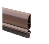 Burlete de puerta de 93 cm, tira de sellado inferior de PVC para huecos, resistente al viento, a prueba de polvo, reductor de ruido, autoadhesivo para puertas interiores (marrón)
