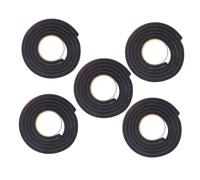Burlete de Puerta de Eva Negro Adhesivo Fuerte, 6 Piezas