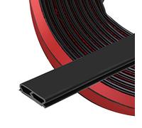 Burlete de sellado, adhesivo, anticolisión, insonorizante, hermético, antipolvo, de goma, negro, 20 x 6 mm (ancho x grosor)/15 m (L), para puertas y ventanas
