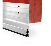 Burlete Inferior de Puerta de Metal, Barrido de Ratones de Aluminio Parabrisas Sellado Antipolvo Tiras, Bloqueador Excludor de Corrientes Bajo Puerta, Tira de Barrido Sellante para Puertas (Blanco1