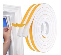 Burlete para marco de puerta de 16 pies, adhesivo fuerte, resistente a la intemperie, aislante, insonorizante, cinta de espuma para ventana de vidrio, , suelo, ducha, parabrisas, marco de casa