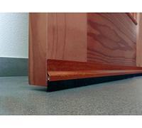 Burlete para Puerta de Aluminio Color Sapeli 92 cm con Fleco Adhesivo de 15 mm - Aislamiento térmico y acústico, Ahorro energético