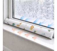 Burlete Puerta Entrada frío 90 cm - Bajo Puerto y Ventana Cortavientos Decorativo Ideal para aislar el frío en el hogar Ventanas y cojín para habitación Infantil Algodón Oeko-Tex Safari