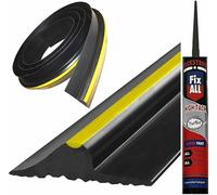 Burlete universal para puerta de garaje con adhesivo fuerte - Burlete de goma DIY - Burlete umbral inferior impermeable para puerta de garaje