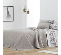 Burrito Blanco | Colcha Coverlet 148 | Colcha para Primavera y Verano de 235x270cm + 2 Fundas Cuadrantes 50x50cm (+ Medidas Disponibles)| para Cama de 135cm | Color Gris