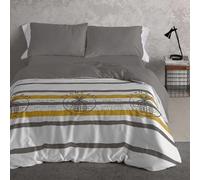 Burrito Blanco | Funda Nórdica Estampada Algodón/Poliéster Cama 90 Gris