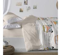 Burrito Blanco | Fundas nórdicas Estampadas | Cama de 135cm. (+Medidas Disponibles) | Diseño 107 | Color Piedra (135x190/200cm.)