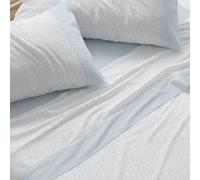 Burrito Blanco | Juego de Sábanas 50% Algodón 50% Poliéster Cama 135 Azul