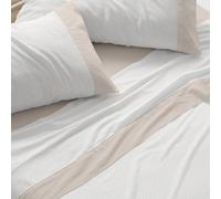 Burrito Blanco | Juego de Sábanas 50% Algodón 50% Poliéster Cama 150 Arena