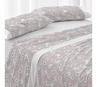 Burrito Blanco | Juego de sábanas Algodón | Cama de 150 a 160cm. (+Medidas Disponibles) | Diseño 637 | Color Nude (150-160x190/200cm.)