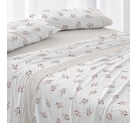 Burrito Blanco | Juego de sábanas Algodón | Cama de 180cm. (+Medidas Disponibles) | Diseño 632 | Color Beige (180x190/200cm.)