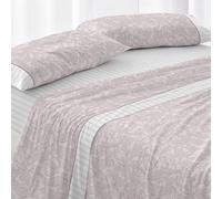 Burrito Blanco | Juego de sábanas Algodón | Cama de 180cm. (+Medidas Disponibles) | Diseño 636 | Color Nude (180x190/200cm.)