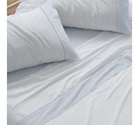 Burrito Blanco | Juego de sábanas Algodón | Cama de 90cm. (+Medidas Disponibles) | Diseño 640 | Color Azul (90x190/200cm.)