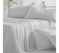 Burrito Blanco | Juego de Sábanas Algodón/Poliéster Cama 135 Gris Medio