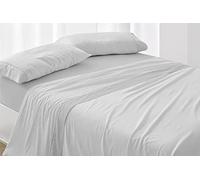 Burrito Blanco | Juego de sábanas,Cama de 150 cm (+ Medidas Disponibles) | Poliéster 50% Algodón 50% | Fácil Planchado | Diseño 297 Gris Claro