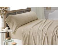 Burrito Blanco Juego de Sábanas Coralina Invierno Poliéster Cama 150 Beige