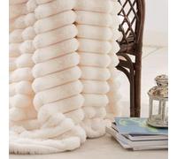 Burrito Blanco | Plaid Piel sintética | Plaid 140x200cm | Diseño 438 | Color Crema (140x200cm.)
