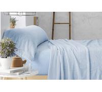 Burrito Blanco | Sábanas de Coralina, 965 Azul | Cama de 90 cm | (+ Medidas Disponibles) | Sábanas de Invierno | Diseño 965 | Color Azul