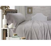 Burrito Blanco | Sábanas de Coralina, 965 Gris | Cama de 180 cm | (+ Medidas Disponibles) | Sábanas de Invierno | Diseño 965 | Color Gris