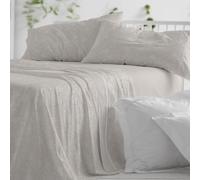 Burrito Blanco | Sábanas de Franela de algodón | Cama de 135cm. (+Medidas Disponibles) | Diseño 575 | Color Greige (135x190/200cm.)