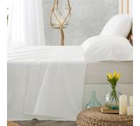 Burrito Blanco Sábanas de Hostelería | Sábana 105 | Cama Individual | Ropa de Cama Algodón | Fácil Planchado | Color Blanco | Disponible en Más Medidas y Colores.