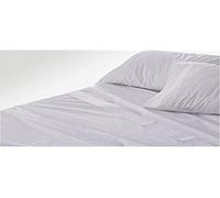 Burrito Blanco Sábanas de Hostelería | Sábana 135x190/200 | Juego de Sábanas para Cama 135 | Ropa de Cama de Algodón | Fácil Planchado | Color Gris | Disponible en Más Medidas y Colores