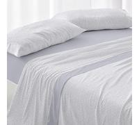 Burrito Blanco | Sabánas de Velvelina® | Cama de 105cm. (+Medidas Disponibles) | Diseño 007 | Color Azul (105x190/200cm.)