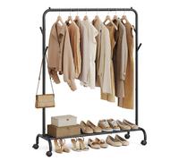 SONGMICS Burro para Ropa con Ruedas, Tubo de Acero, 50 kg
