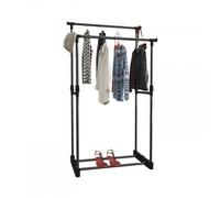 Thinia Home Burro Perchero Doble con Zapatero Ergo Negro 77x39x157cm Thinia Home