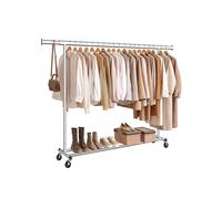 Burro Ropa con Ruedas Extensible Carga Pesada Plata