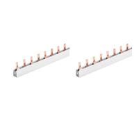 BusBar Modular 63A - Peine de alimentación para conexión de cuadro eléctrico, 2 pines, 12 pines, 210 mm, barra colectora para interruptores magnetotérmicos y diferenciales