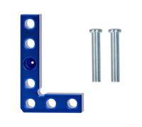 Buscador central de aleación de aluminio de 90 grados L, herramienta de trazado cuadrado para carpintería, calibre de marcado de precisión anodizado azul con agujero para lápiz