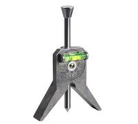 Buscador central de tubo, herramienta central de marcado de tubos de metal con nivel de burbuja, escala de ángulo, punto de martillo, base de trípode, base tipo Y, para tubos de acero de 5 pulgadas +