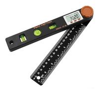 Buscador de ángulos digital 4 en 1 con regla de nivel de transportador, inclinómetro de 0 a 360 grados, resolución de 0,05, apagado automático, botones ampliados para carpintería y