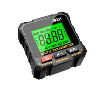 Buscador de ángulos digital magnético - Inclinómetro digital LCD | Pantalla giratoria automática y base magnética de cuatro lados, medidor electrónico de nivel de ángulo para medición de tono