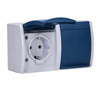 Busch-Jaeger Base doble SCHUKO® 46073 EW-53 con campo de rótula 4011395993316