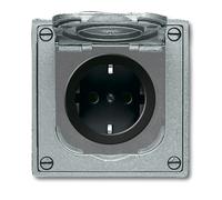 Busch-jaeger 2011-0-3871 toma de corriente cee 7/3 negro, gris