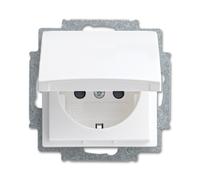 Busch-jaeger 2013-0-5384 toma de corriente cee 7/3 plata, blanco