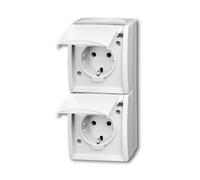 Busch-jaeger 4011395079645 toma de corriente 2 x type f blanco