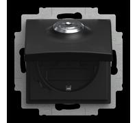 BUSCH JAEGER BJ 20 EUKBSL-915: Enchufe Schuko con tapa abatible y cerradura