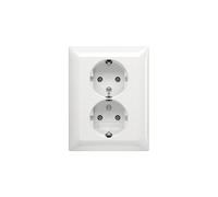 Busch jaeger bj 202 euj-914 schuko® doppelsteckdose. volle abdeckung