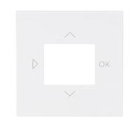 Busch-Jaeger Busch-art - Placa de protección lineal con símbolos, color | Para temporizador, regulador de temperatura ambiente y sensor de CO2, montaje empotrado, IP20, 69,5 x 69,5 mm, 6435-44G