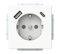 BUSCH-JAEGER Toma de corriente Schuko con USB-A y USB-C BJ 20 EUCB2USBAC-84