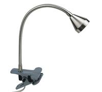 Busch Lámpara de pinza LED Mini, brazo flexible, níquel, 3.000K