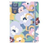 Busy B A5 Diary - Mid-Year Academic Planner - Aug '25 - Aug '26 - Floral Print Journal Cover - Weekly Planner with To-Do Lists, Notes, Week-to-View, 3 Pockets, Year Planner & Elastic Closure