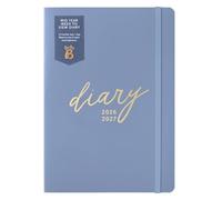 Busy B A5 Week-to-View Diary - Mid-Year Academic Planner- Aug '26 - Aug '27 - Cornflower Blue Journal - Weekly Layout opposite a Notes Page, Goals, Expenses, Pen Loop & Elastic Closure
