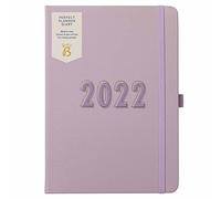 Busy B - Diario Planificador Perfecto de enero a diciembre de 2022 - Planificador semanal A5 de piel sintética color lila con pegatinas y listas arrancables (3141)