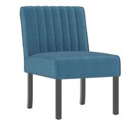 vidaXL Silla tapizada de terciopelo azul – Silla decorativa y de relax para salón