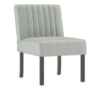 vidaXL Butaca Galatea tapizada, respaldo alto, terciopelo gris claro, 72x48x64 cm